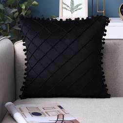 Shein Pom Pom Cushion Cover Kuddöverdrag Svart (50x30cm)