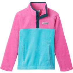 Columbia Girl's Steens Mountain Quarter Snap Fleece Pullover - Geyser/Pink Ice