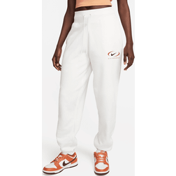 Nike Women's Sportswear Phoenix Fleece Oversized High-Waisted Pants in White, FN7716-133