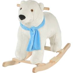Qaba Polar Bear Wooden Rocking Toy