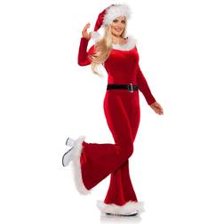Underwraps Costumes Adult Santa Claus Women Jumpsuit Costume