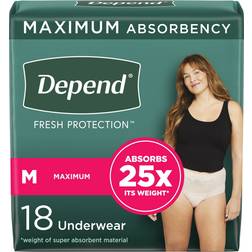 Depend Fresh Protection Underwear for Women 18-pack