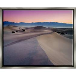 Stupell Industries Desert Dunes Pink Sunrise Landscape Photography Gray Floater Print Framed Art 21x17"