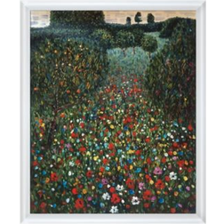 La Pastiche Vault W Field of Poppies' Gustav Klimt Painting Framed Art 22.8x26.8"