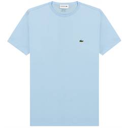 Lacoste Herren-Rundhals-Shirt aus Pima-Baumwolljersey Blau