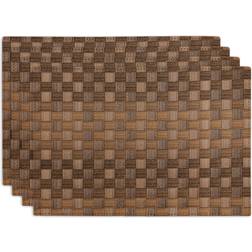 DII Basketweave Place Mat Brown (45.1x29.8)