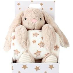 CarloBaby Fleece Blanket & Stuffed Animal Rabbit