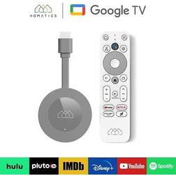 Homatics Homatics dongle 4k google tv wifi mediaplayer mit sprachfernbedienung grau