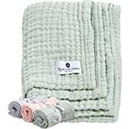 Nordic Coast Company Nordic Coast Company Muslin Teppe Mint 90 x 120 cm