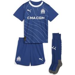 Puma Olympique de Marseille 23/24 Auswärtstrikot Mini-Kit Für Kinder, Blau, Größe: 104, Kleidung