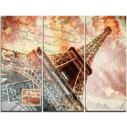 Design Art Eiffel Tower Paris 3 on Framed Art 36x28" 4