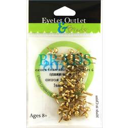 Eyelet Outlet Round Brads 4mm 70/Pkg-Gold