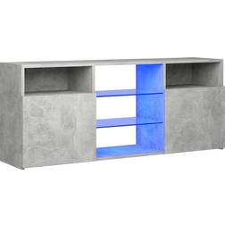 vidaXL LED Lights Concrete Grey TV-benk 120x50cm