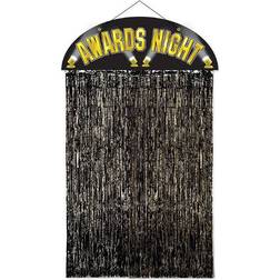 Beistle Doorway Party Curtains Awards Night Door Black/Gold