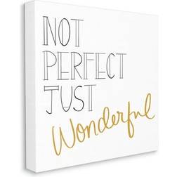 Stupell Industries Not Perfect Just Wonderful Inspirational Phrase Minimal Wall Decor 36x36"