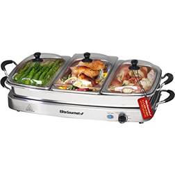 Elite Gourmet Platinum EWM-9933 Deluxe Triple Buffet Server Warmer Party