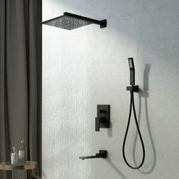 Bed Bath & Beyond Square Rainfall Shower Black