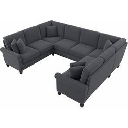 Bush Coventry 113W Dark Gray Microsuede Sofa 113"