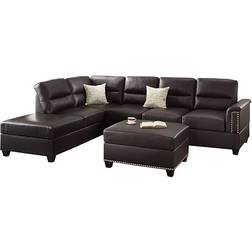 Poundex Upholstered Sofa 44.1" 3 Seater