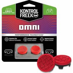 KontrolFreek Omni for Xbox One and Xbox Series X 2 Performance Thumbsticks 2 Low-Rise Concave Red