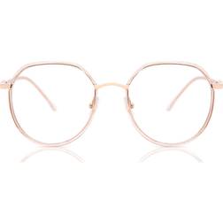 SmartBuy Collection Oval Full Rim TR90 Prescription Online Brown Size Free Lenses Blue Light Block Available Transparent Brown Rose Gold