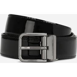 Dolce & Gabbana Patent Calfskin Belt - Black