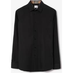 Burberry Embroidered EKD Stretch Cotton Shirt