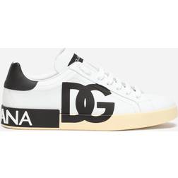 Dolce & Gabbana Calfskin nappa Portofino sneakers with DG logo print