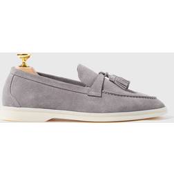 Scarosso Leandra Grigia Scamosciata Frau Loafers Grau Veloursleder