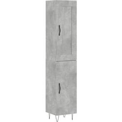 vidaXL Highboard Concrete Grey Skjenk 34.5x180cm