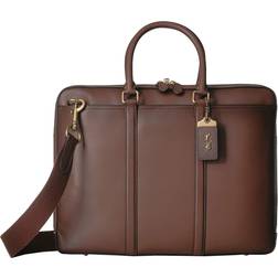 Coach Metropolitan Slim Briefcase - Brass/Saddle