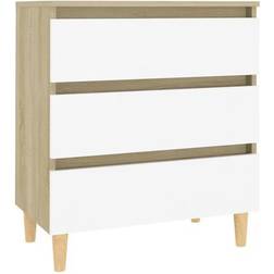 vidaXL 806090 White & Sonoma Oak Skjenk 60x69cm