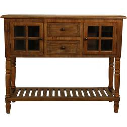 Decor Therapy Morgan Two DoorNatural Wood Console Table 14x42"