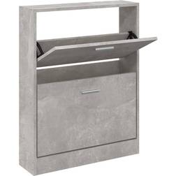 vidaXL 59x17x81cm Concrete Grey Skohylle 59x81cm