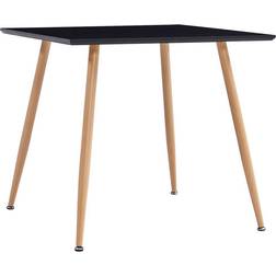 vidaXL MDF Black/Oak Dining Table 31.7x31.7"