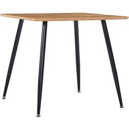 vidaXL MDF Oak/Black Dining Table 31.7x31.7"