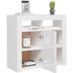 vidaXL 804334 White High Gloss Sideboard 80x75cm