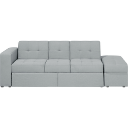 Beliani Falster with Stool Light gray Sofa 210cm 3-seter