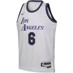 Nike LeBron James White Los Angeles Lakers Swingman Jersey City Edition