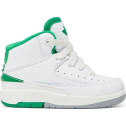 Nike Air Jordan 2 Retro TD - White/Lucky Green/Sail/Light Steel Grey