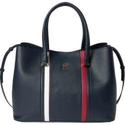 Tommy Hilfiger Signature Monogram Satchel - Space Blue