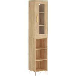 vidaXL Engineered Wood Sonoma Oak Lagerschrank 34.5x180cm