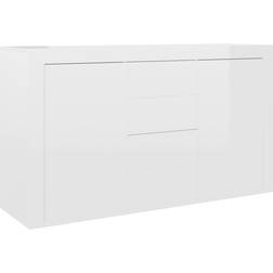 vidaXL 801847 High Gloss White Sideboard 120x69cm