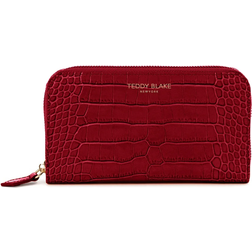 Teddy Blake Zipwallet Croco - Dark Red