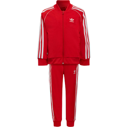 Adidas Kid's Adicolor SST Tracksuit - Vivid Red/White (HF7471)