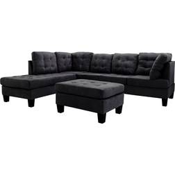 Casa Andrea Milano Modern Tufted Onyx Sofa 103" 5 Seater