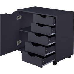 Naomi Home Amy 5 Black Chest of Drawer 30.7x24.4"