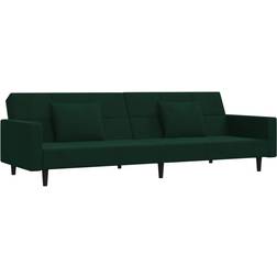 vidaXL Velvet Dark Green Sofa 220cm Zweisitzer