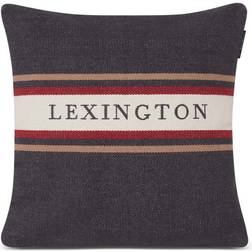 Lexington Striped Logo Recycled Kissenbezug Grau (50x50cm)