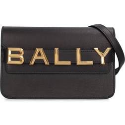 Bally Umhängetasche Aus Leder Mit Logo Schwarz 01